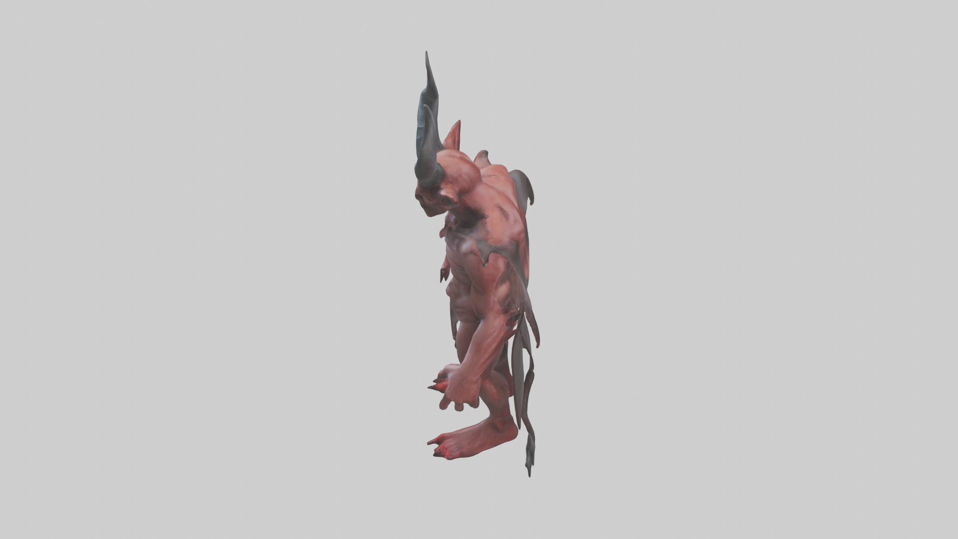 Devil model Low-poly 3D model_17
