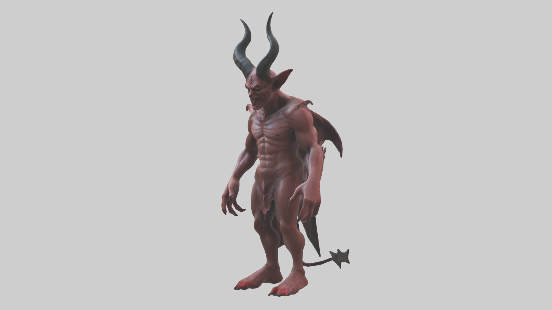 Devil model Low-poly 3D model_8
