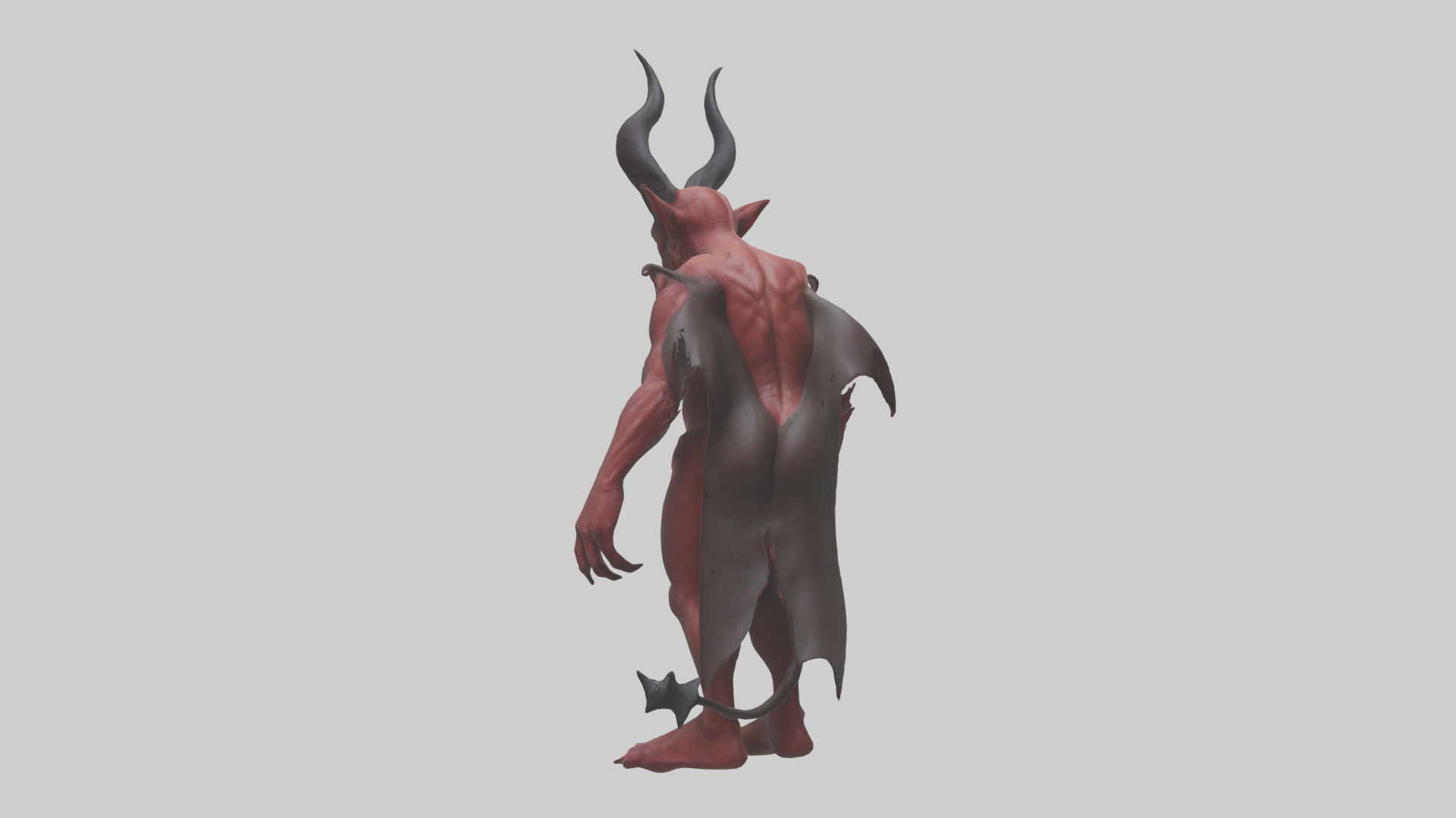 Devil model Low-poly 3D model_1