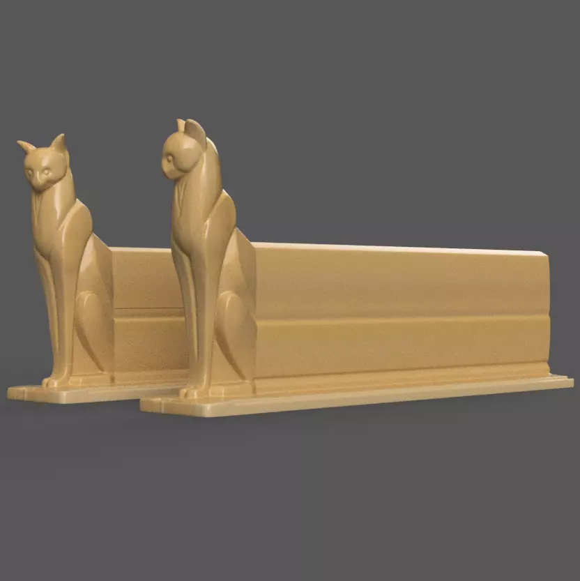 Cat Monitor Riser 3D STL File for Desk Decoration 3D print model