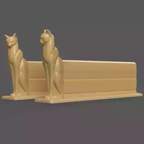 Cat Monitor Riser 3D STL File for Desk Decoration