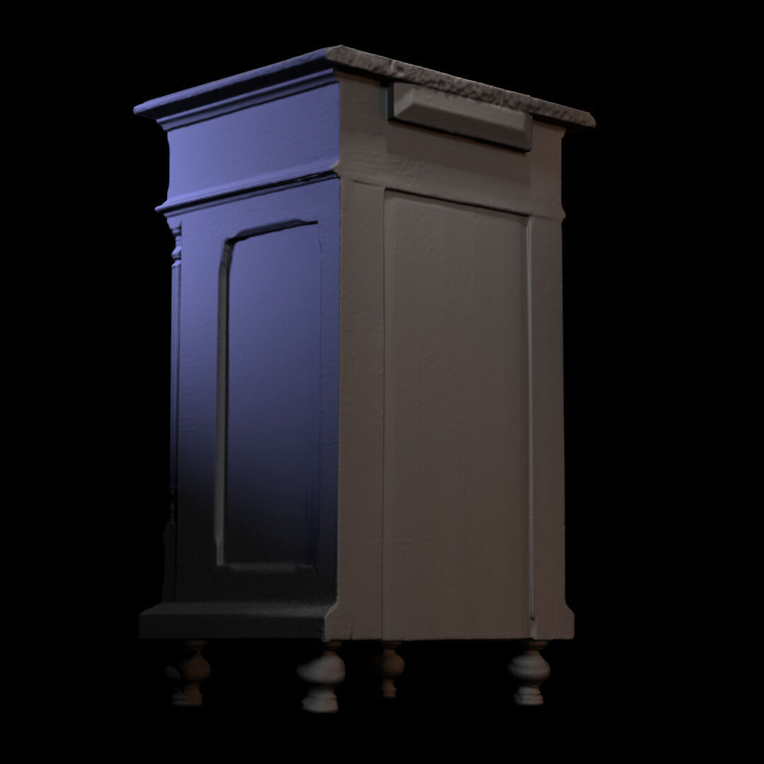 Furniture 024 wooden cabinet 3D print model_4