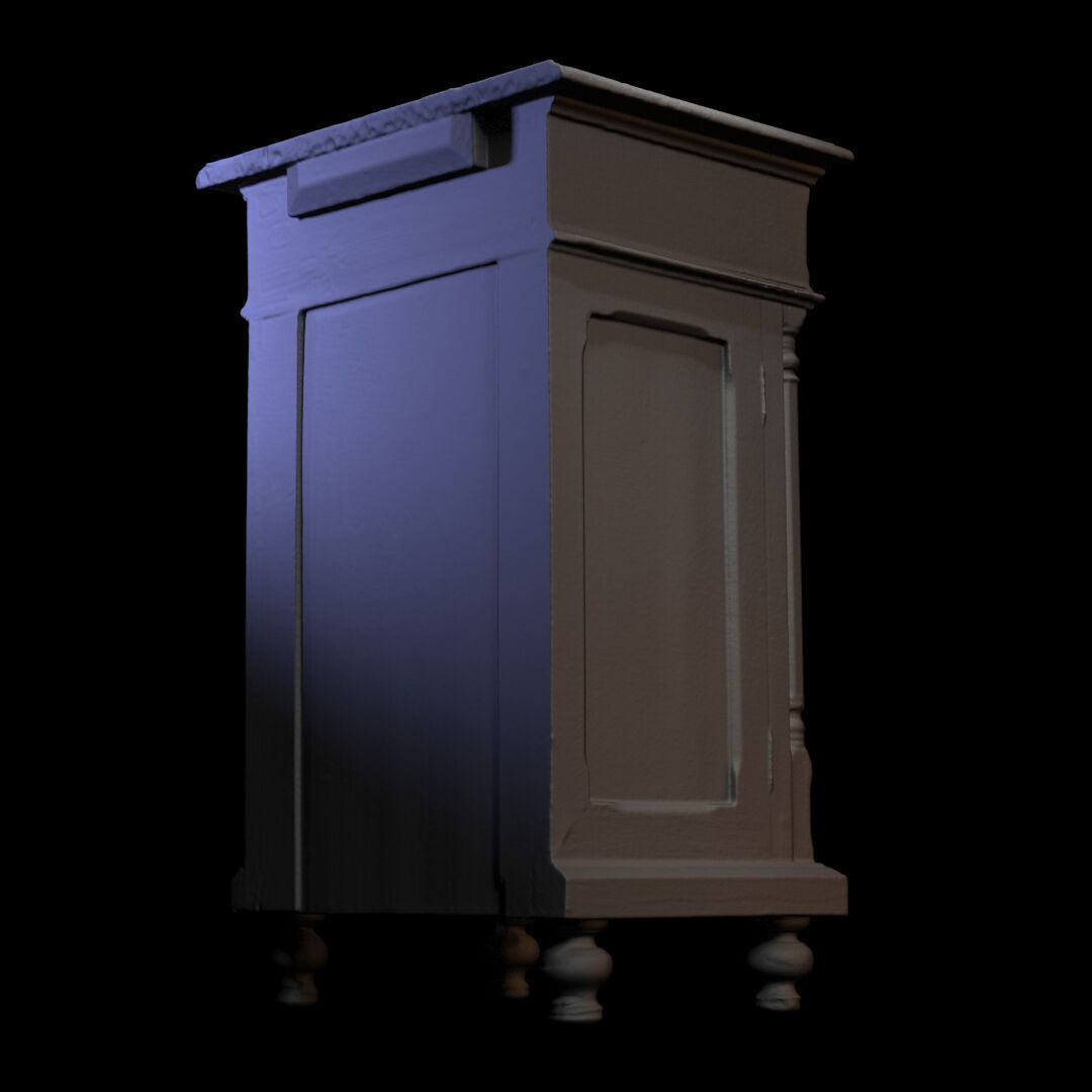 Furniture 024 wooden cabinet 3D print model_5