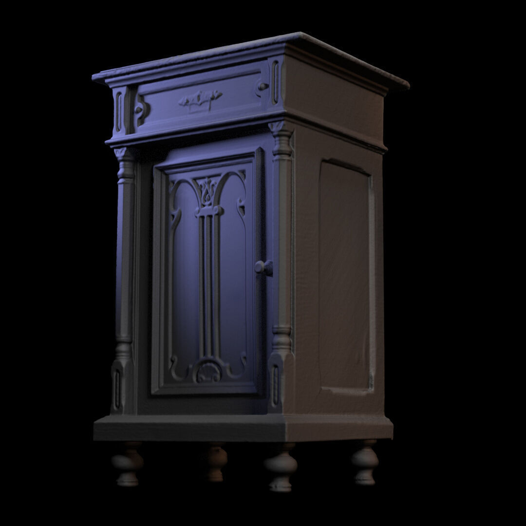 Furniture 024 wooden cabinet 3D print model_3
