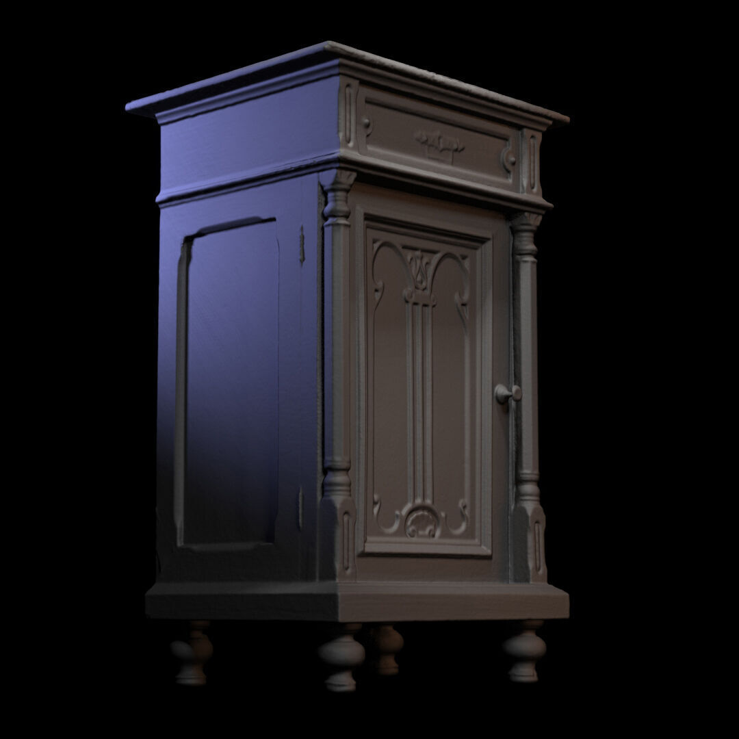 Furniture 024 wooden cabinet 3D print model_6
