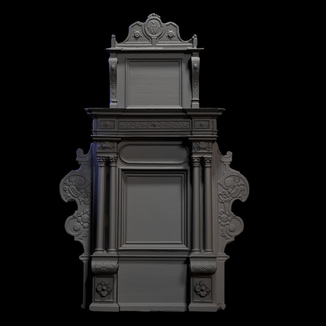 Furniture 025 wooden altar 3D print model_2
