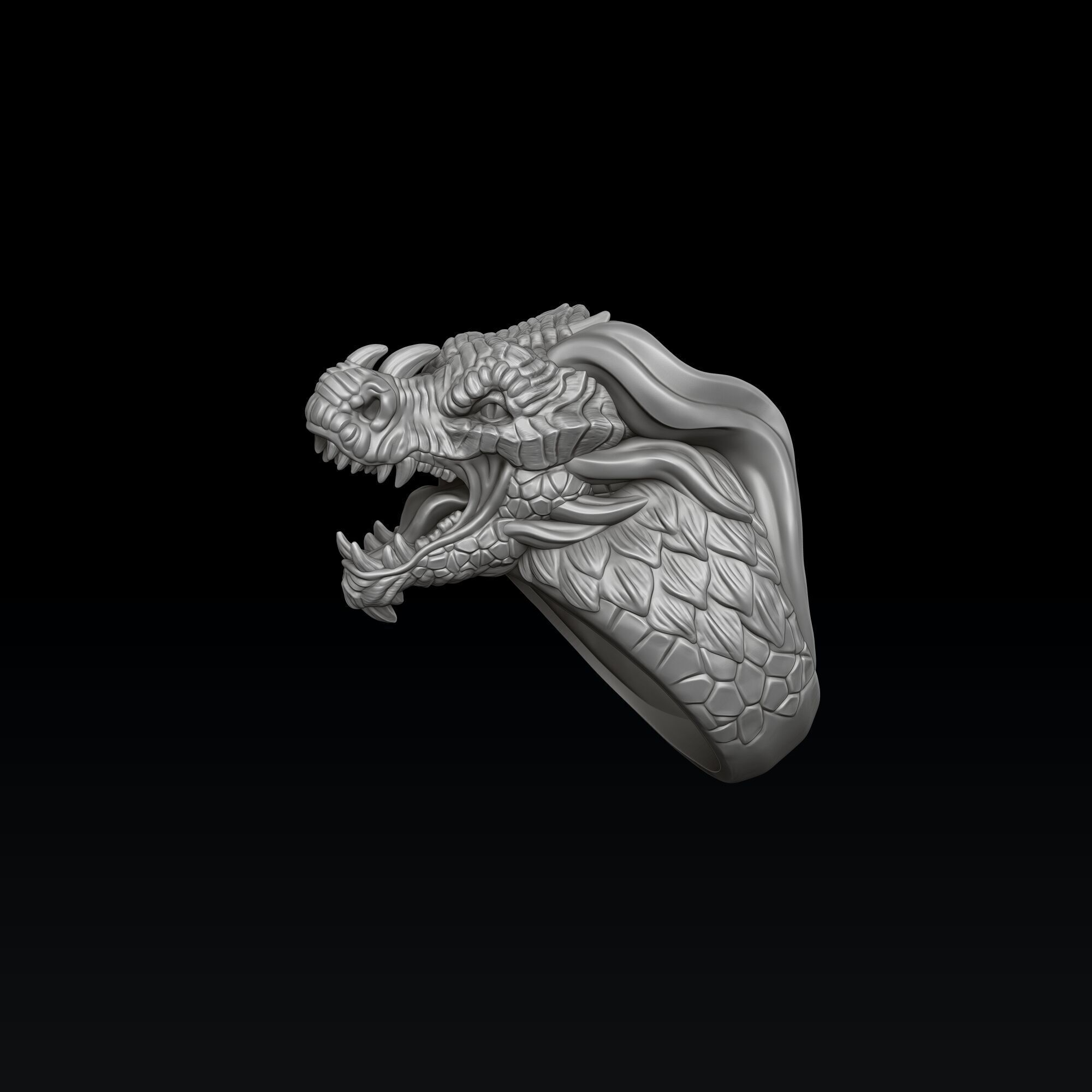 Dragon Ring 3D print model_6