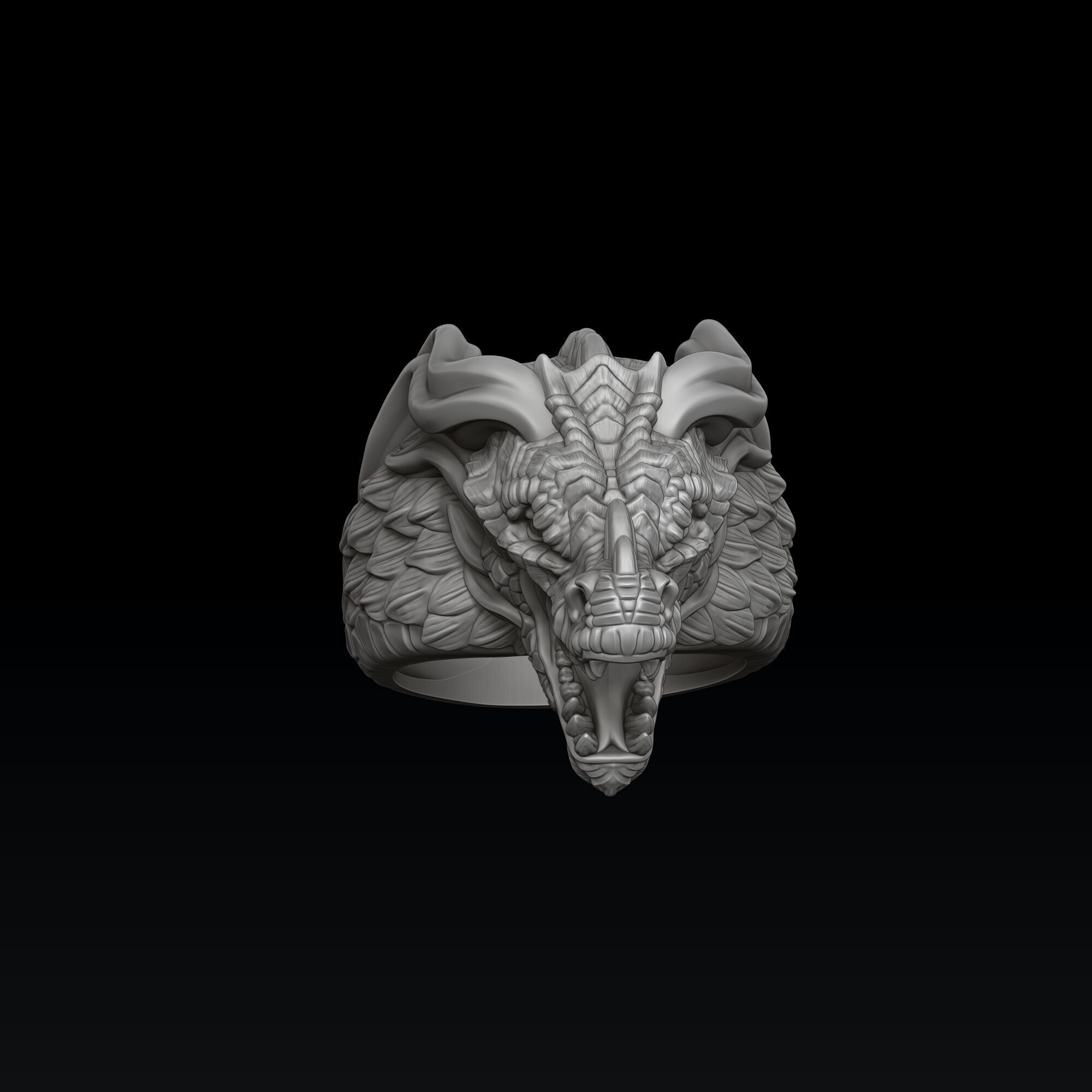 Dragon Ring 3D print model_1