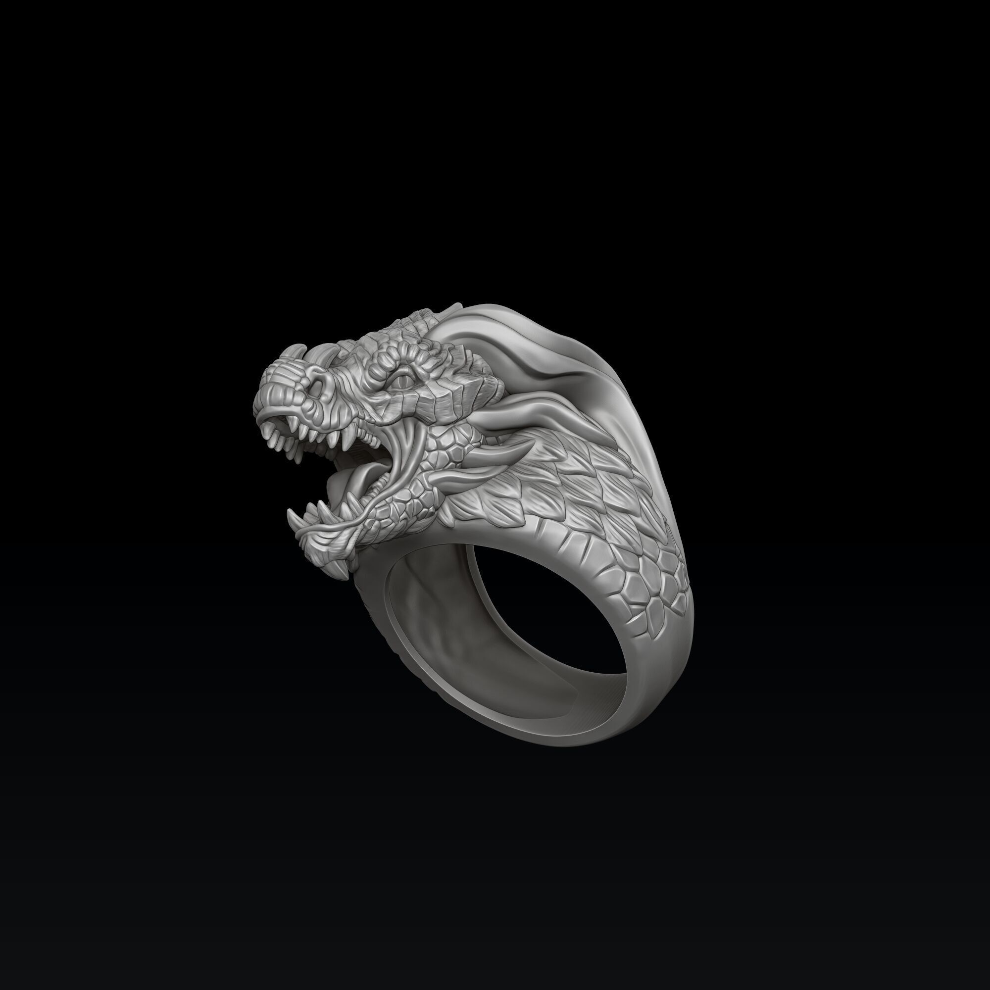Dragon Ring 3D print model_4