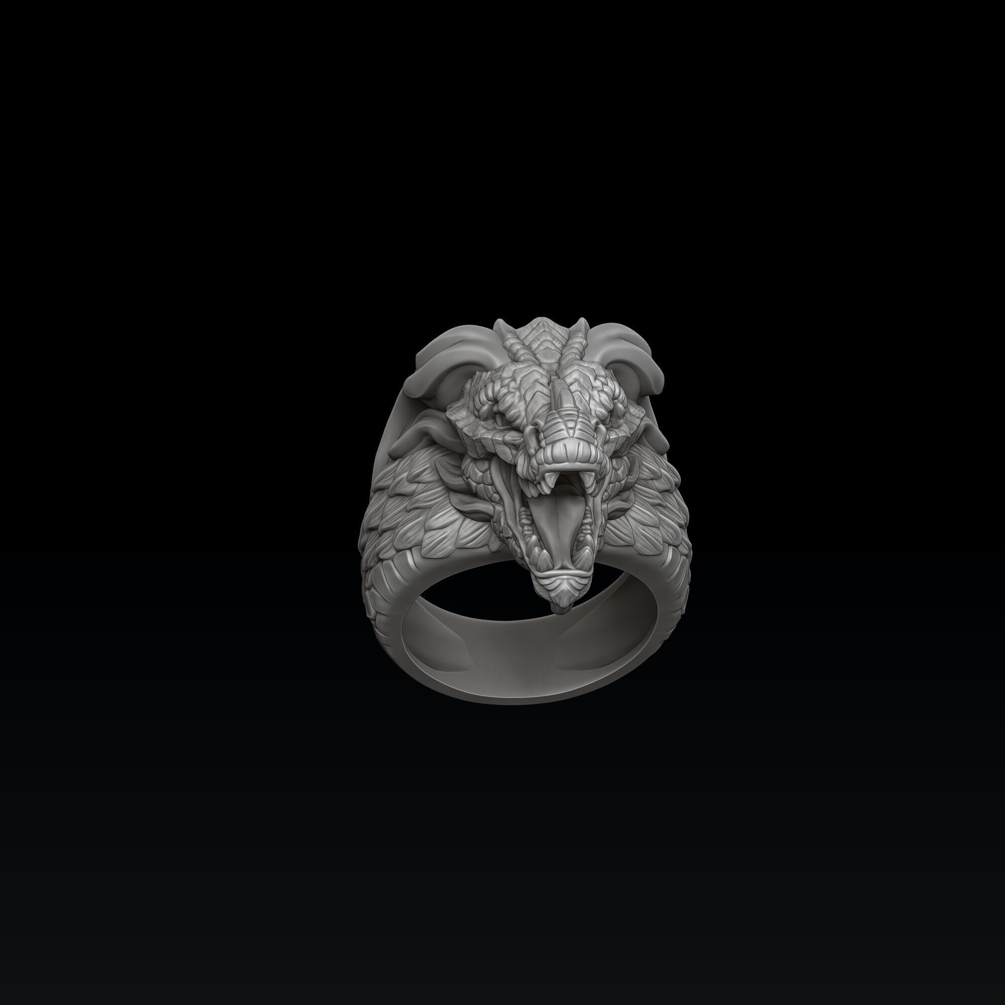 Dragon Ring 3D print model_7