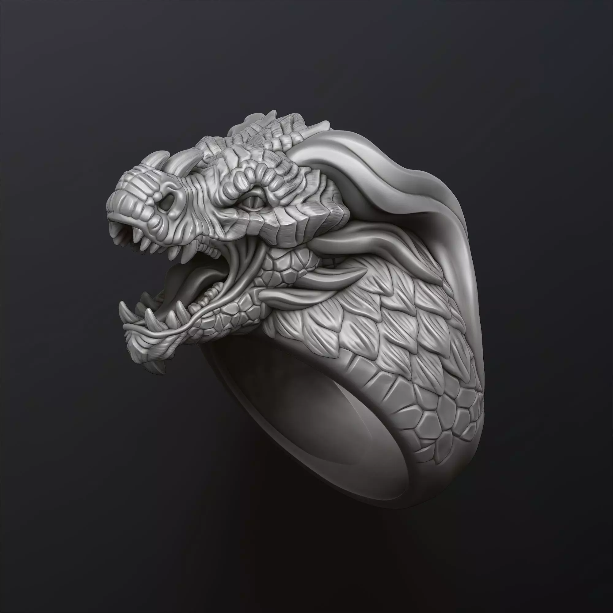 Dragon Ring 3D print model_0