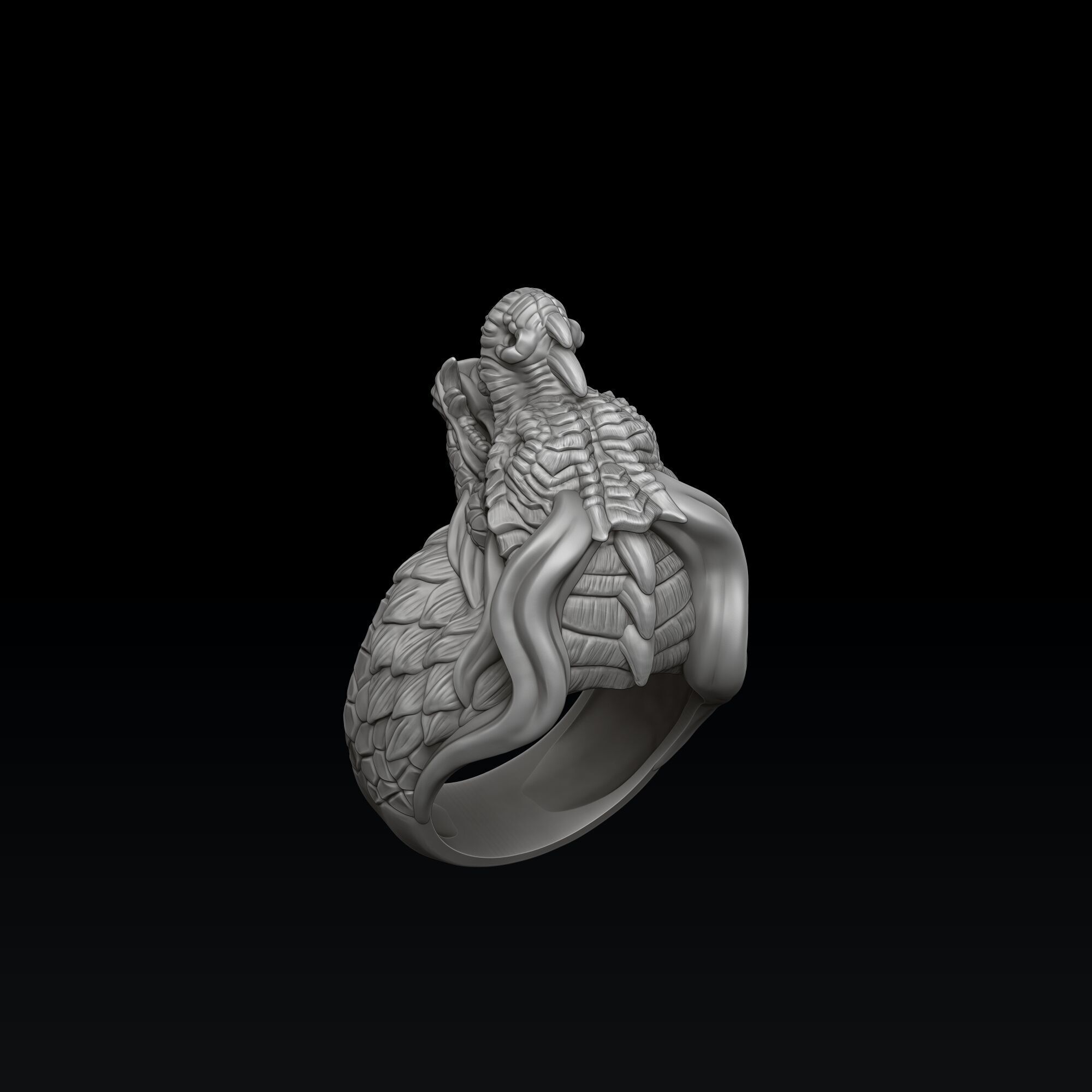 Dragon Ring 3D print model_2