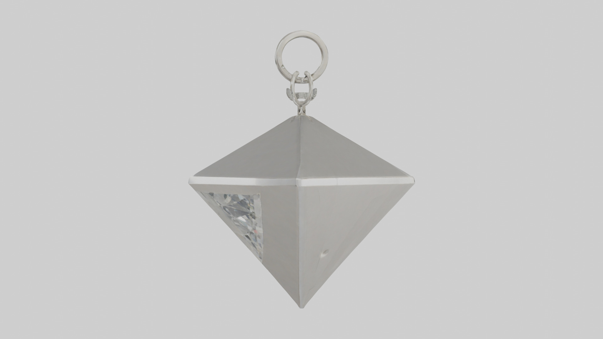 Diamond keychain model Low-poly 3D model_12