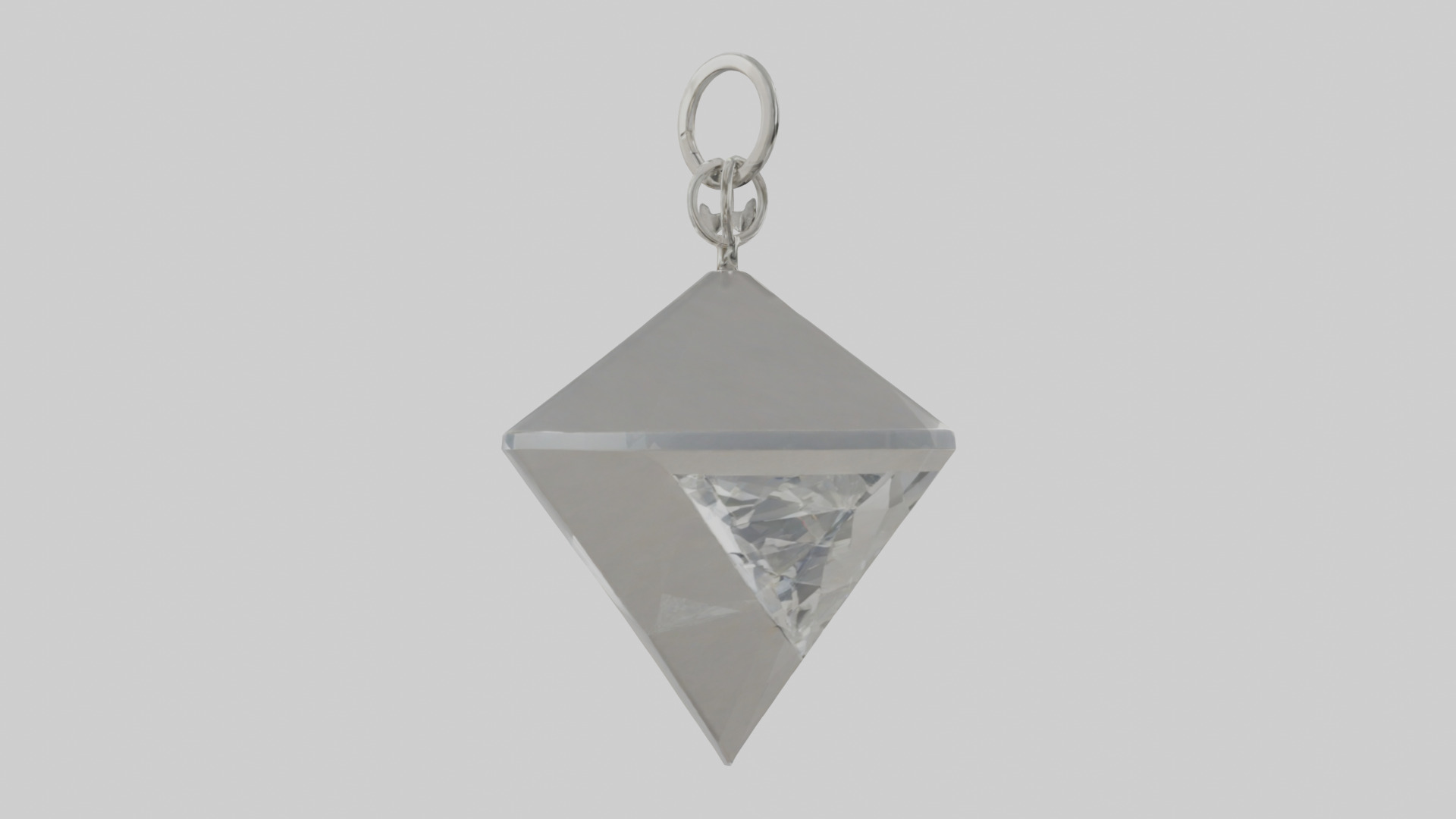 Diamond keychain model Low-poly 3D model_11