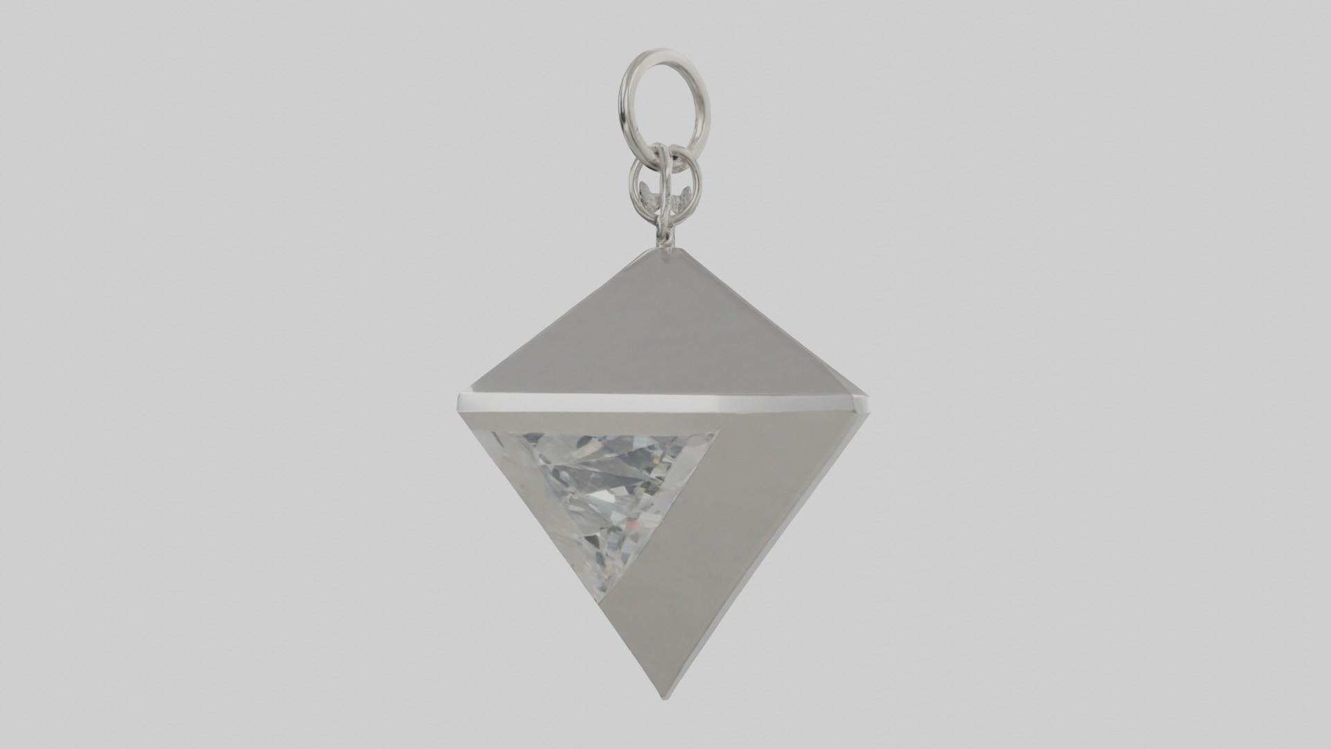 Diamond keychain model Low-poly 3D model_10