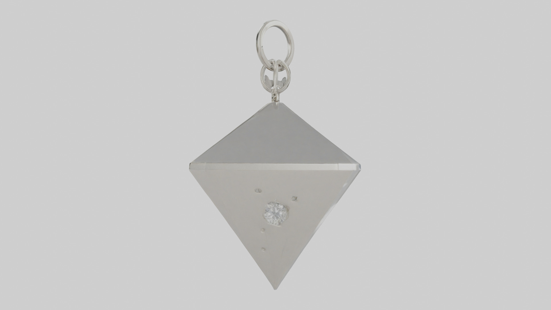 Diamond keychain model Low-poly 3D model_2