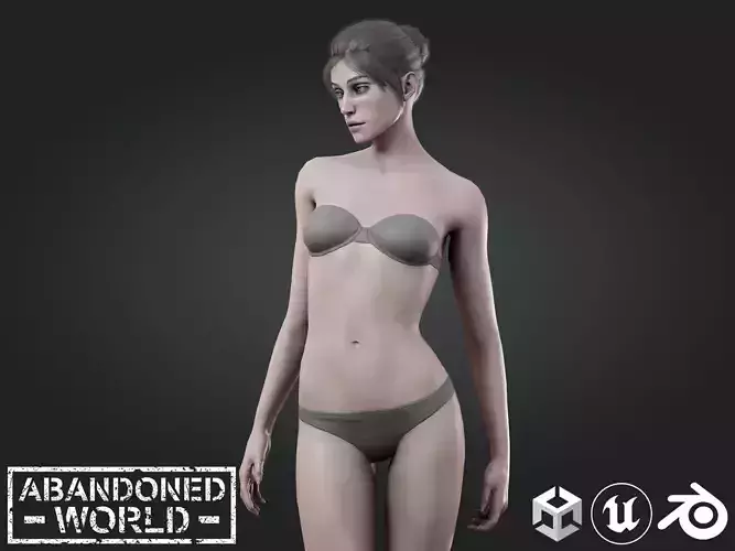 Base Humans - Woman Low-poly 3D model Base Humans - Woman Low-poly 3D model