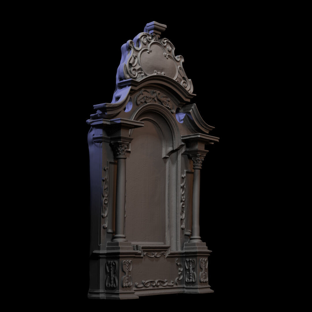 Furniture 028 wooden altar 3D print model_5