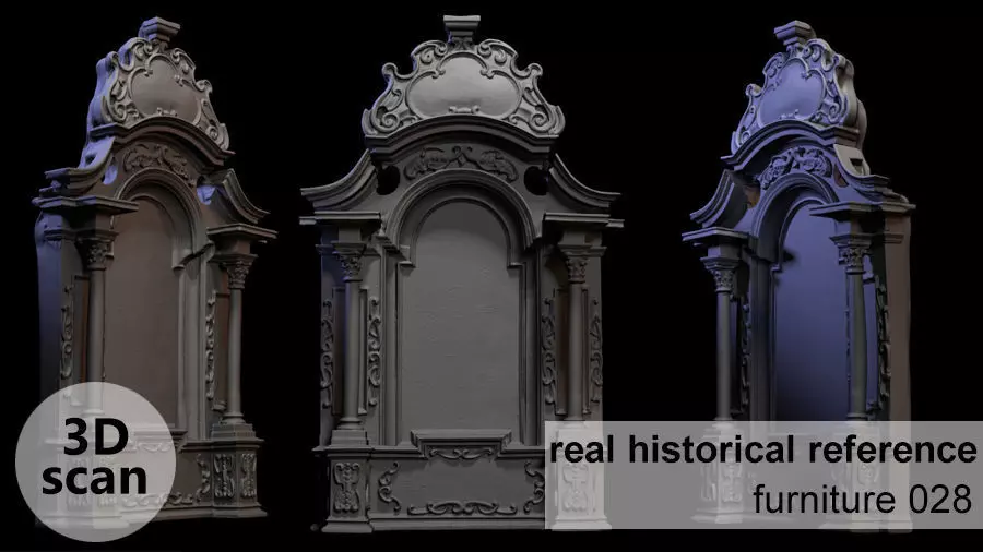 Furniture 028 wooden altar 3D print model_0