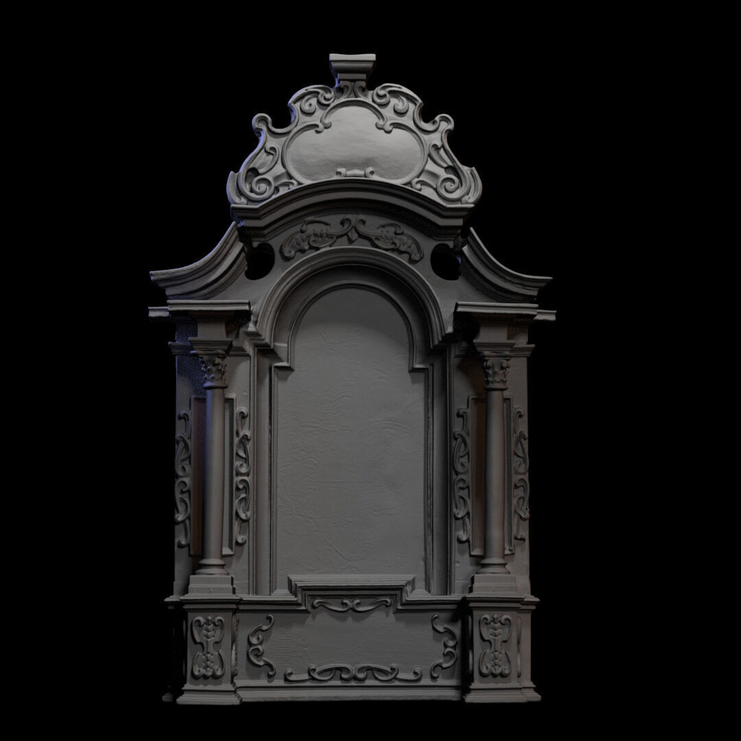 Furniture 028 wooden altar 3D print model_2