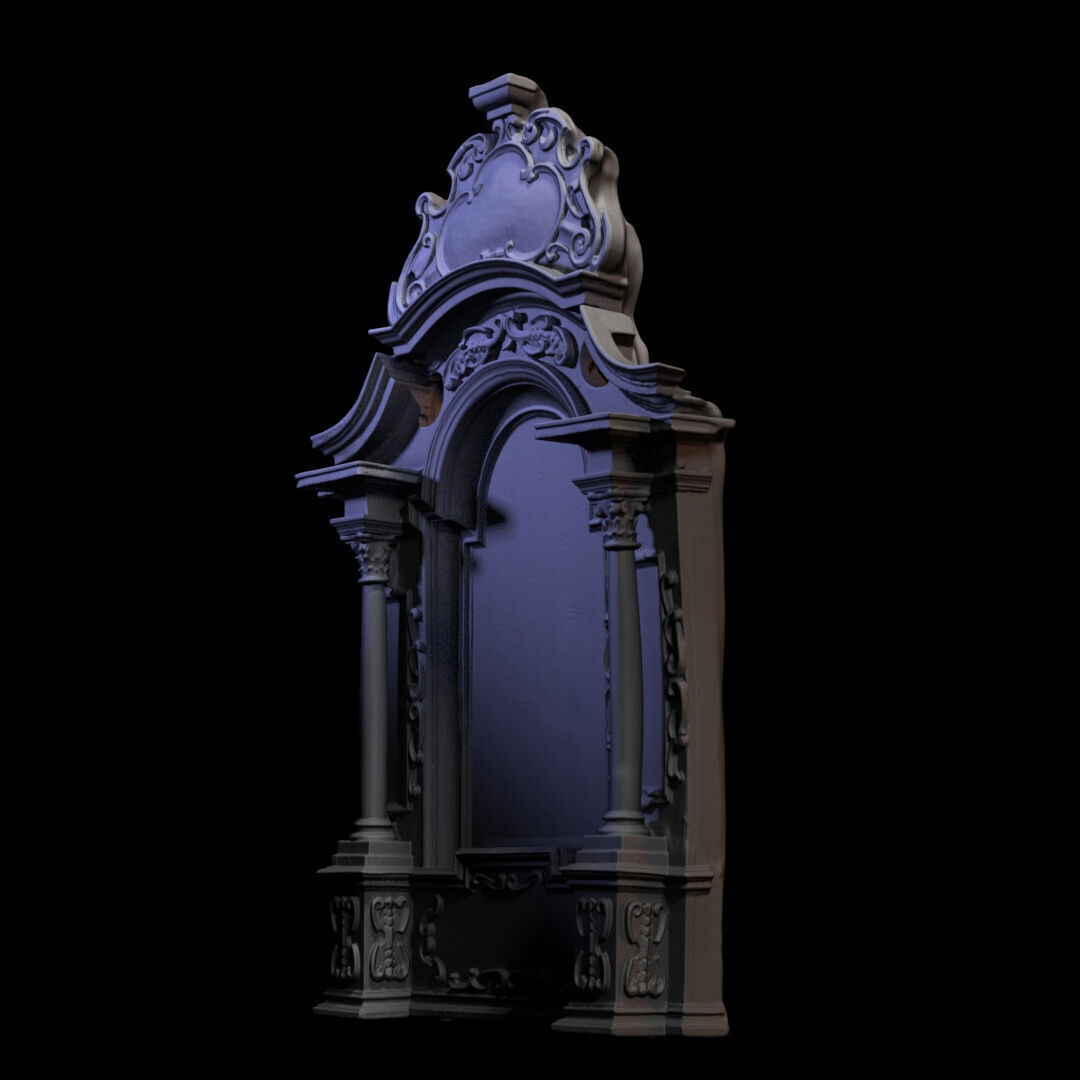 Furniture 028 wooden altar 3D print model_3