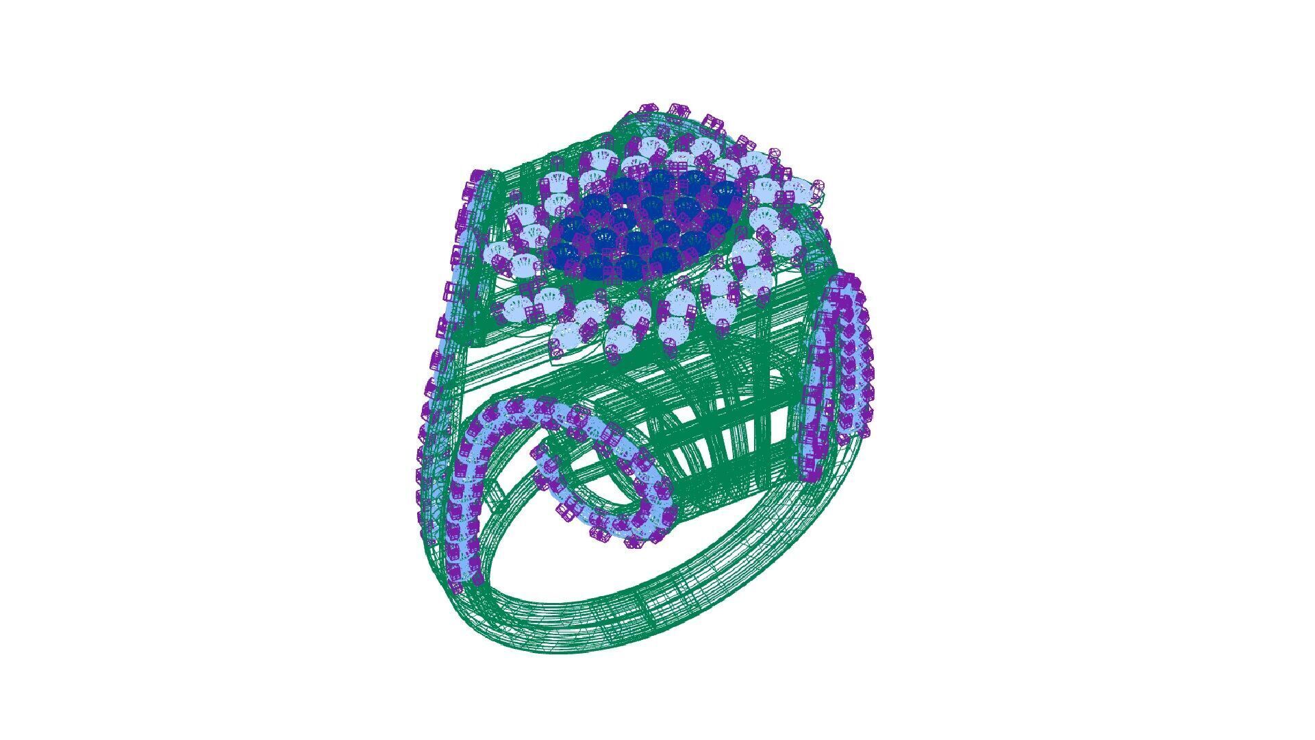 INTRICATE DIAMOND RING 3D print model_4