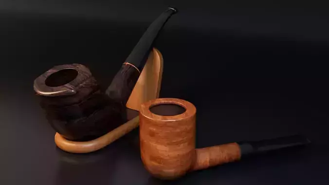 Smoking Pipes Low-poly 3D model