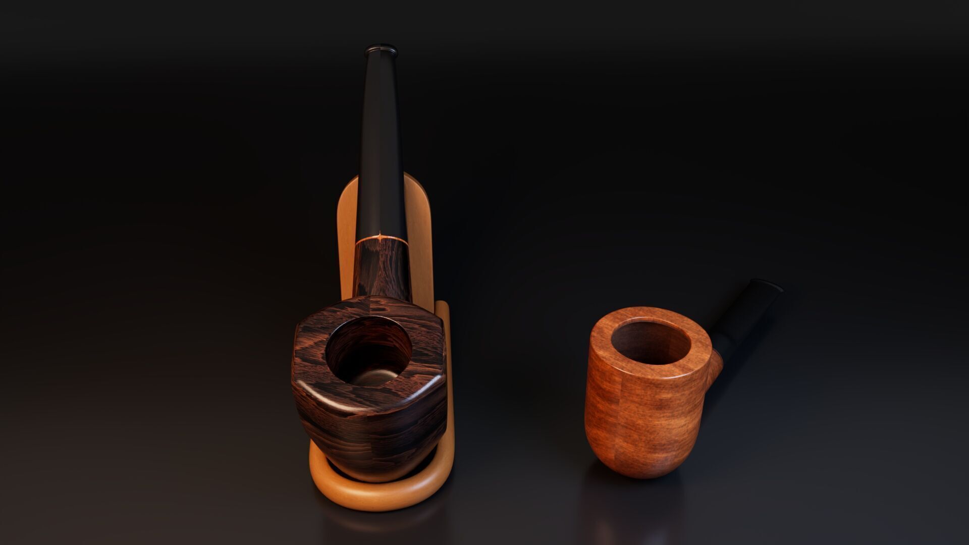 Smoking Pipes Low-poly 3D model_2