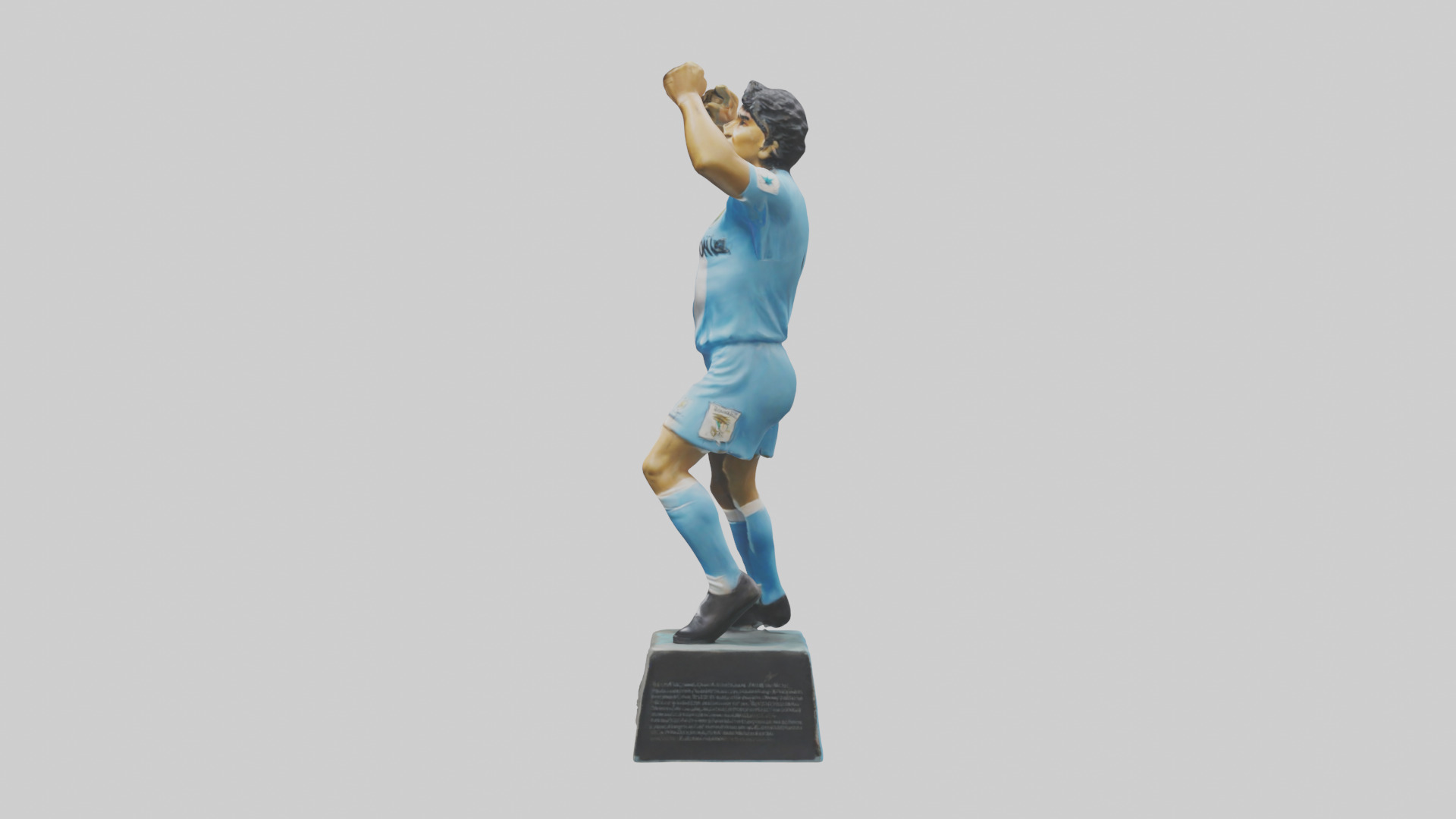 Diego Maradona statue model Low-poly 3D model_12
