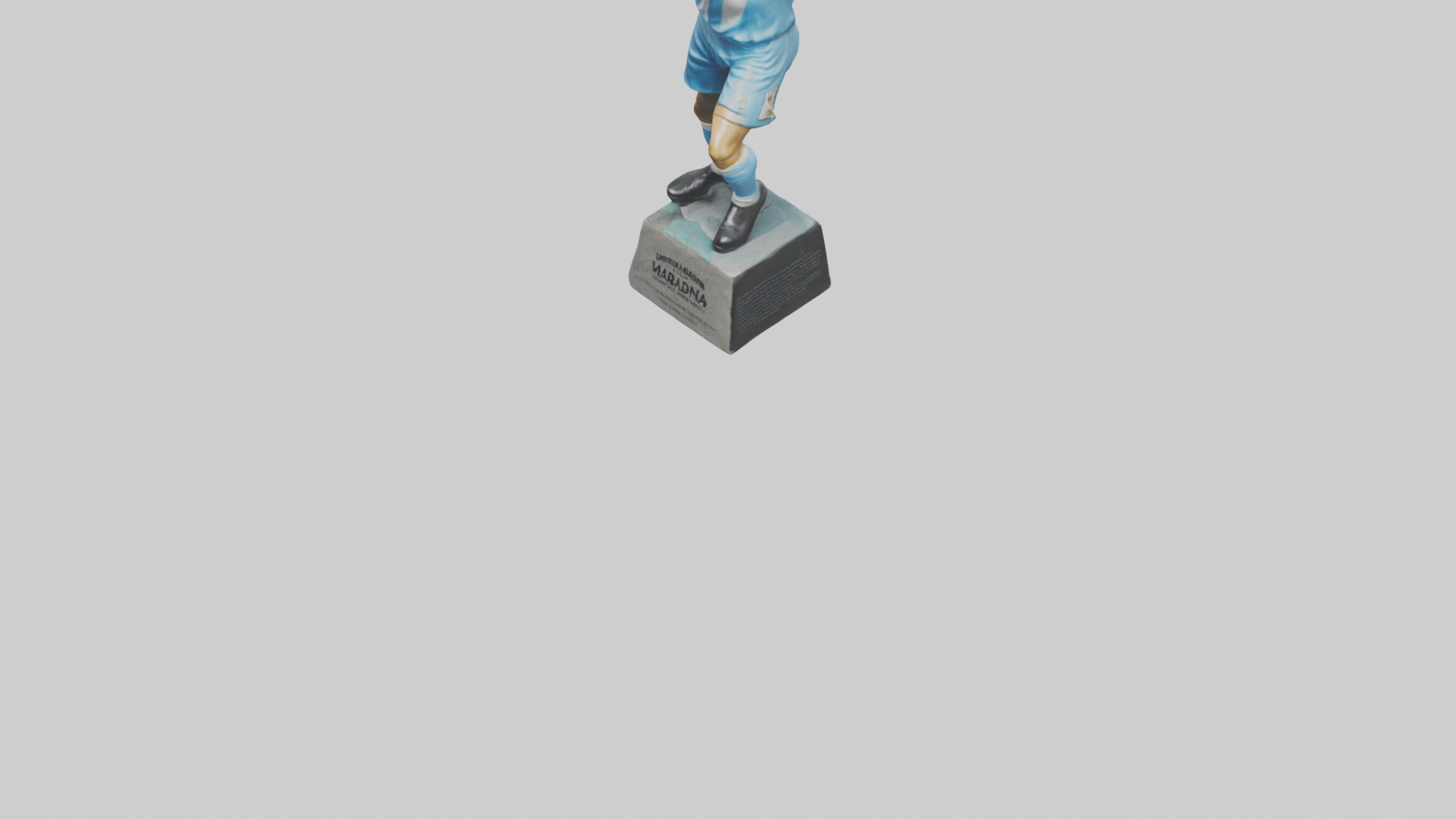 Diego Maradona statue model Low-poly 3D model_5