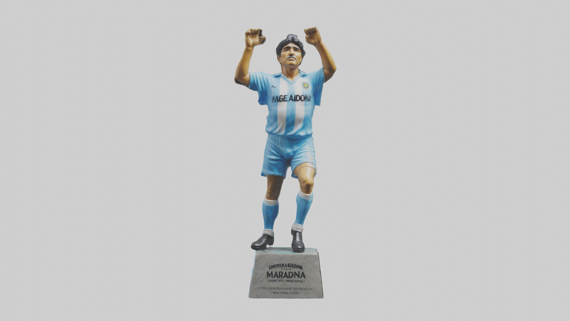 Diego Maradona statue model Low-poly 3D model_9
