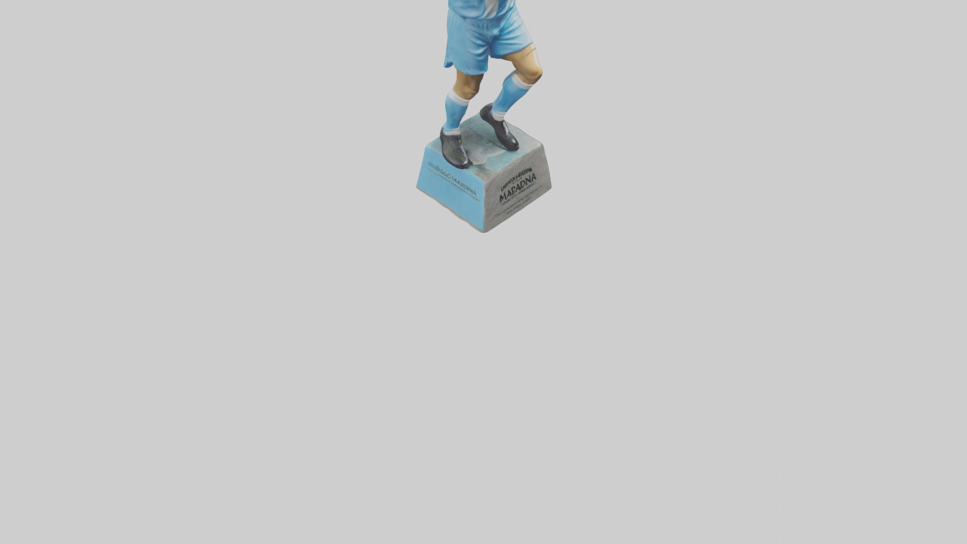 Diego Maradona statue model Low-poly 3D model_6