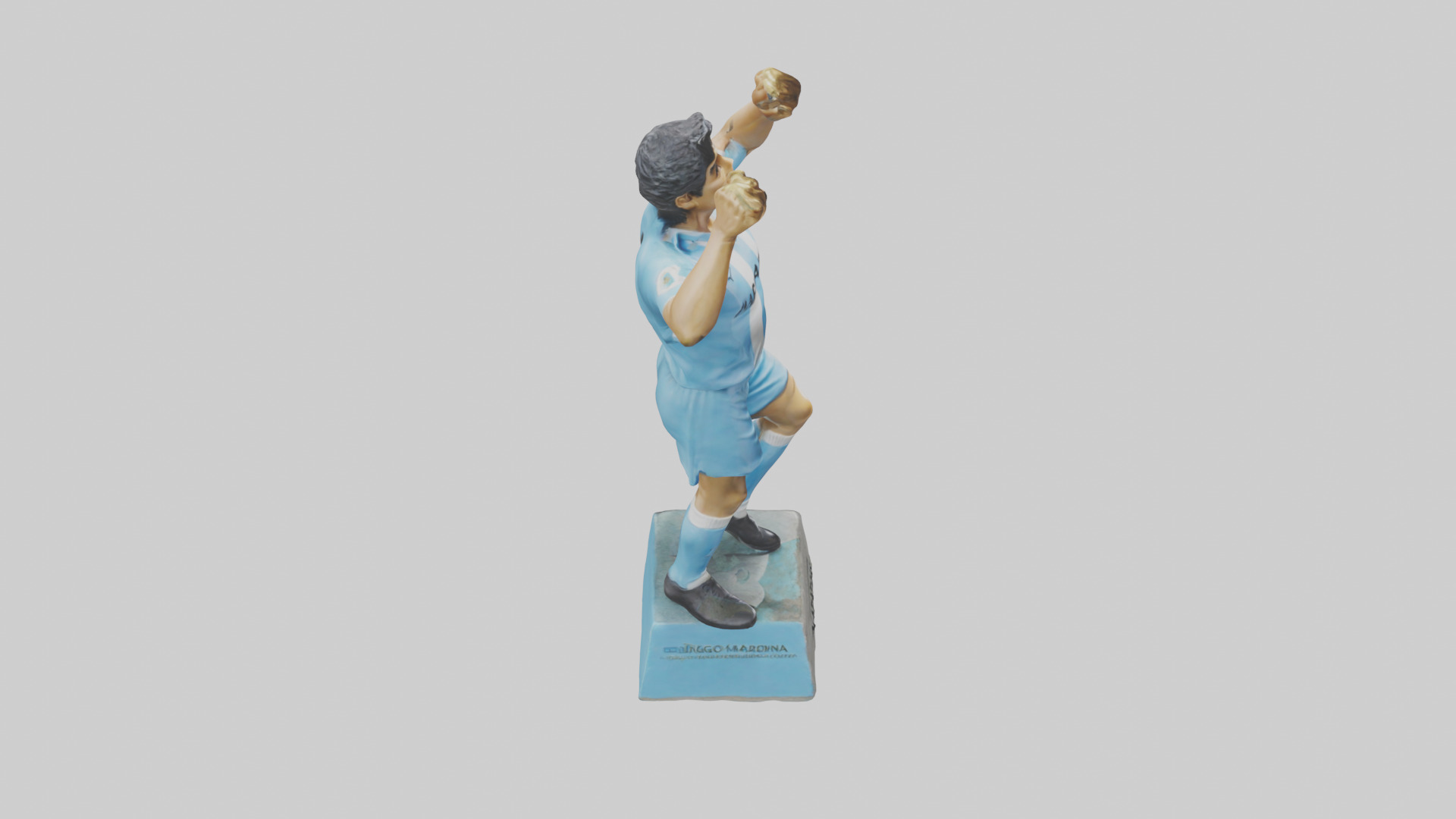 Diego Maradona statue model Low-poly 3D model_18