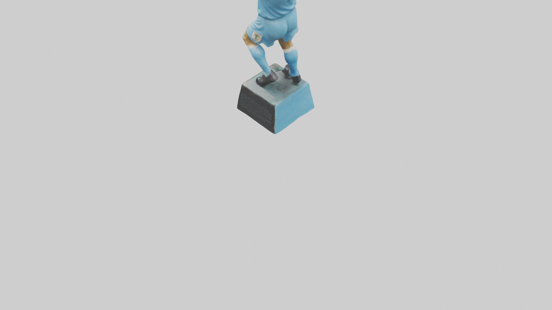 Diego Maradona statue model Low-poly 3D model_3
