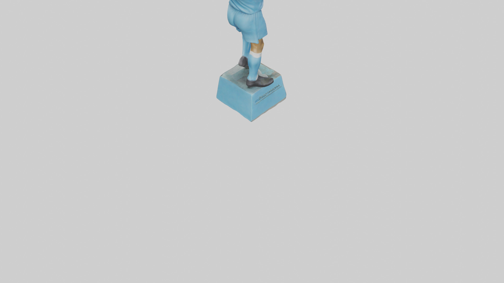 Diego Maradona statue model Low-poly 3D model_4