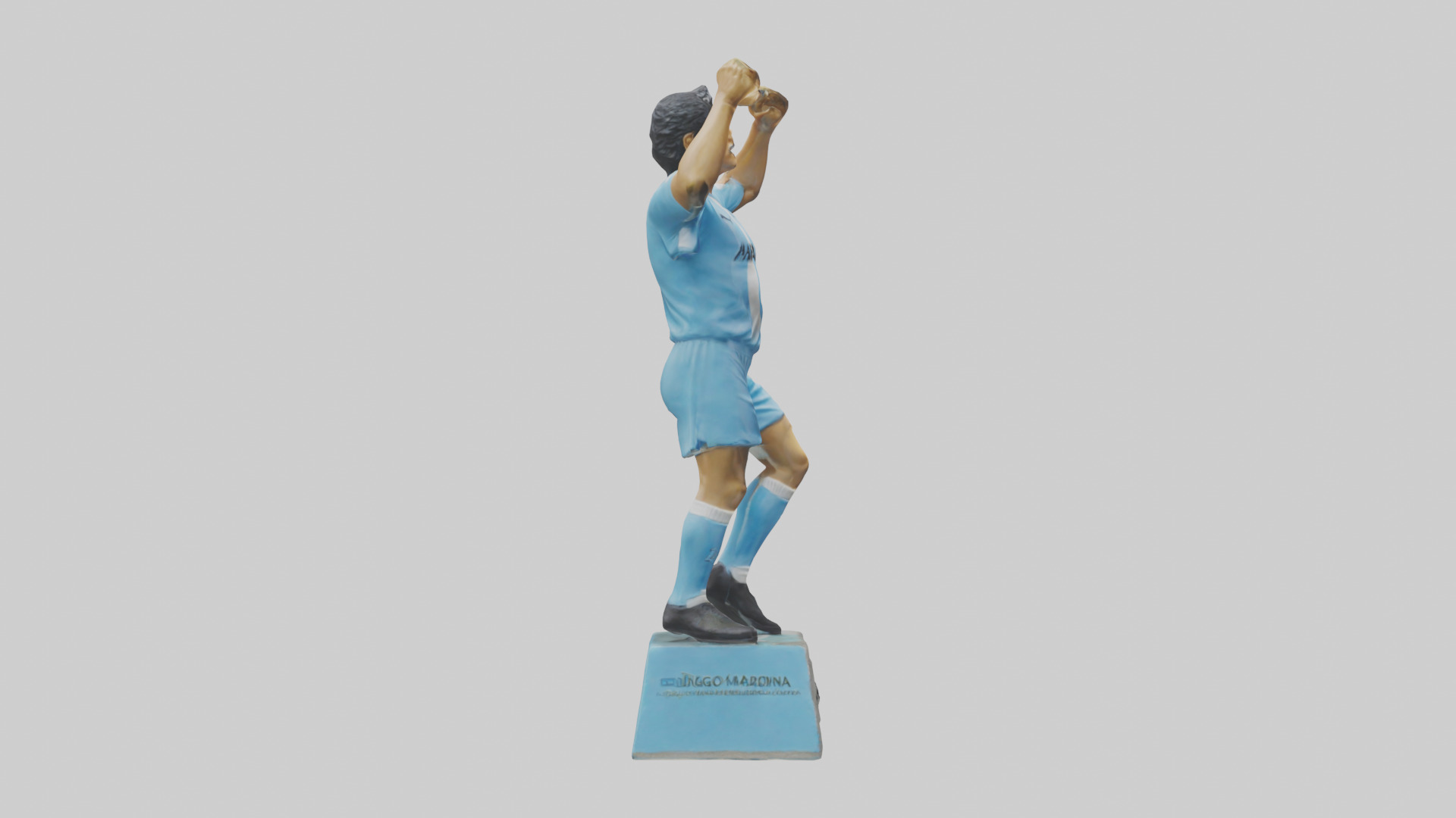 Diego Maradona statue model Low-poly 3D model_13