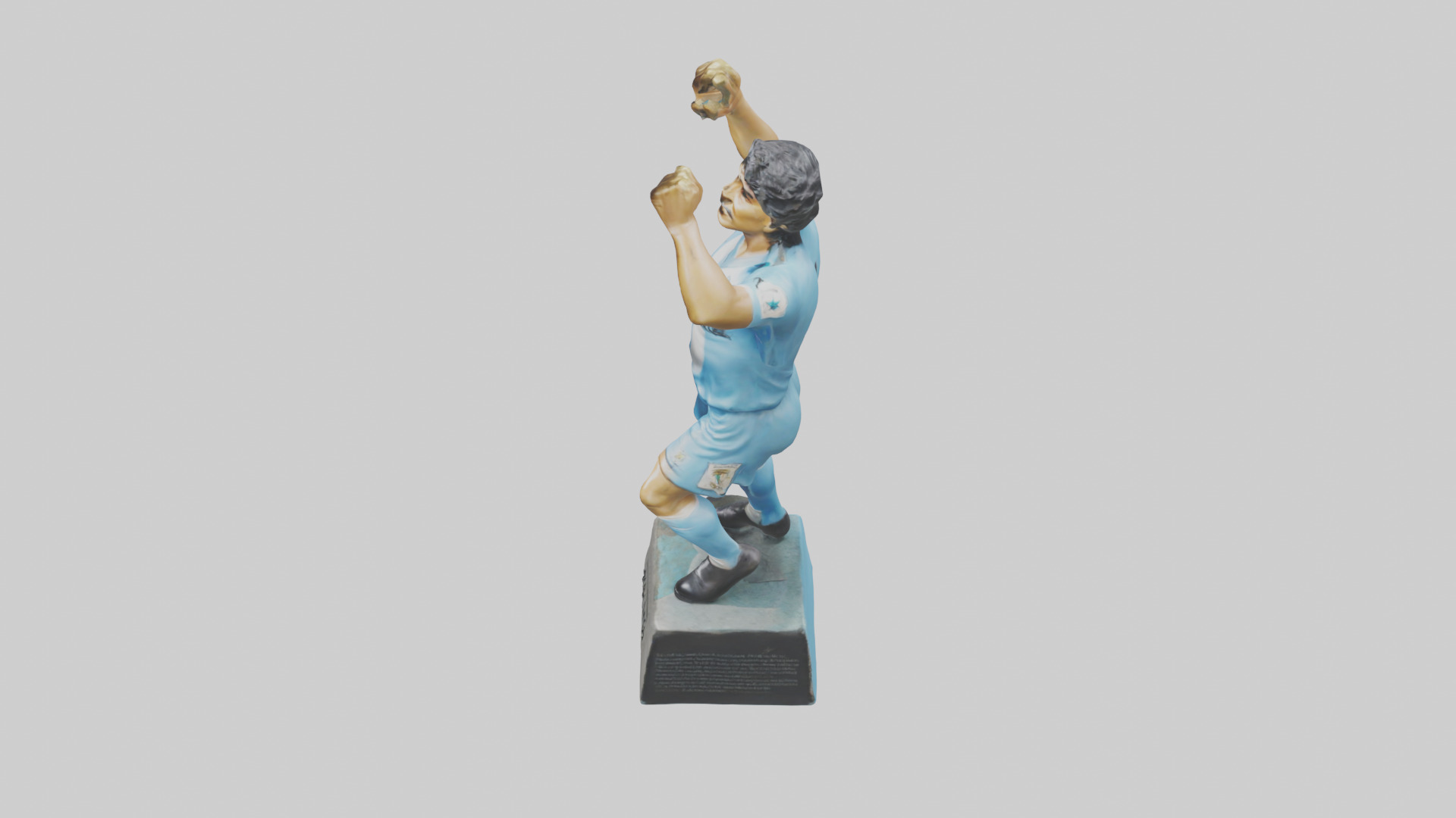 Diego Maradona statue model Low-poly 3D model_17