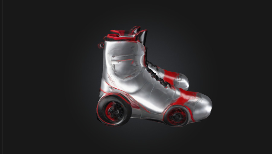 Futuristic Robot Shoes  Sci-Fi Cyberpunk 3D Model 3D model_2