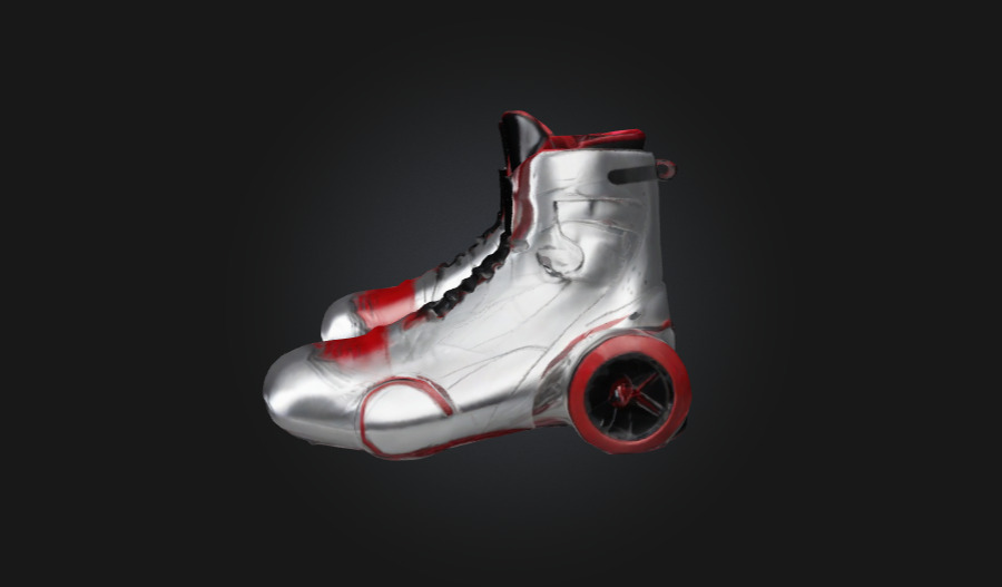 Futuristic Robot Shoes  Sci-Fi Cyberpunk 3D Model 3D model_3