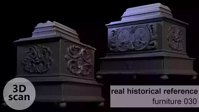 Furniture 030 wooden chest 3D print model