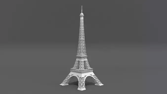 Eiffel Tower Paris 3d model Low-poly 3D model