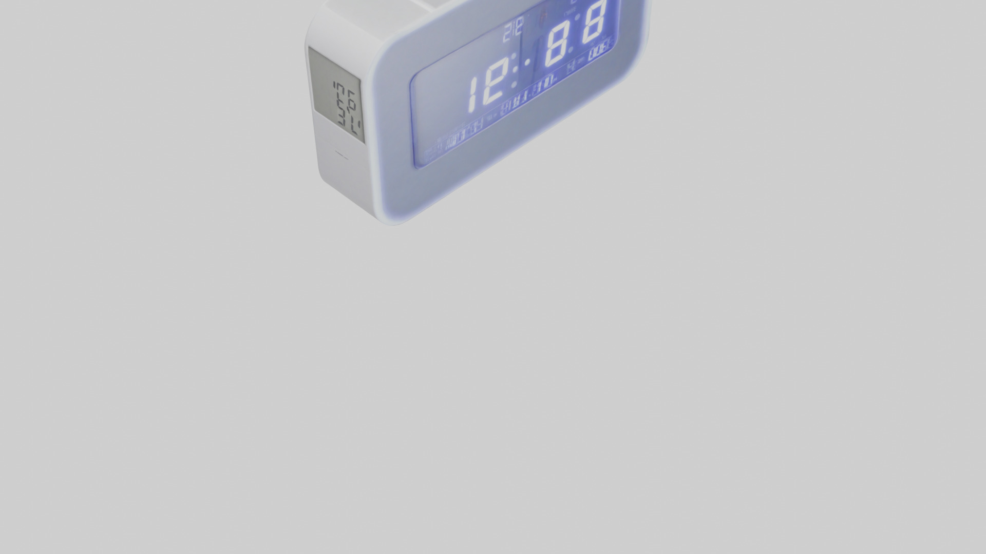 Digital Alarm Wall Clock model Low-poly 3D model_4