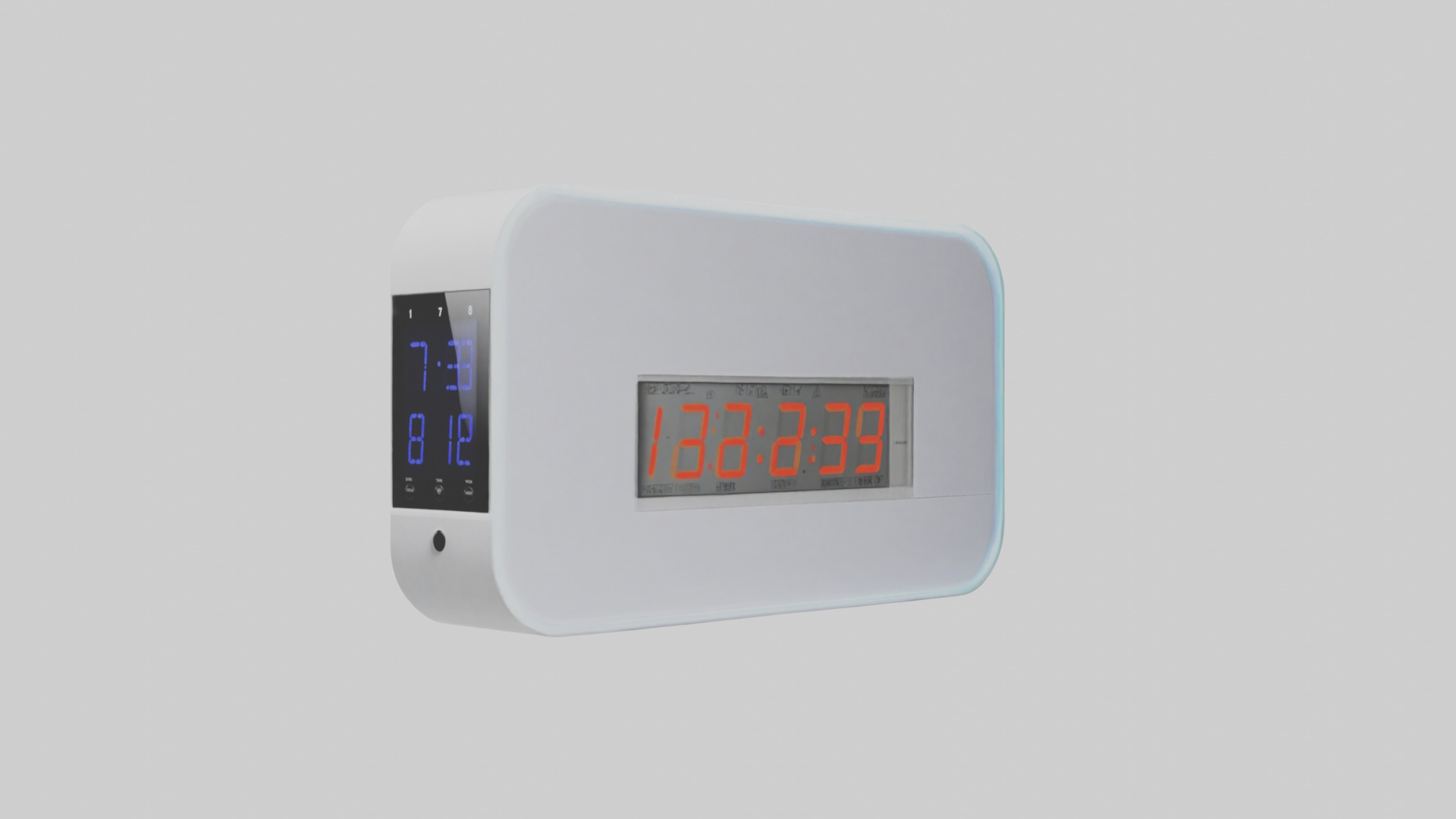 Digital Alarm Wall Clock model Low-poly 3D model_8