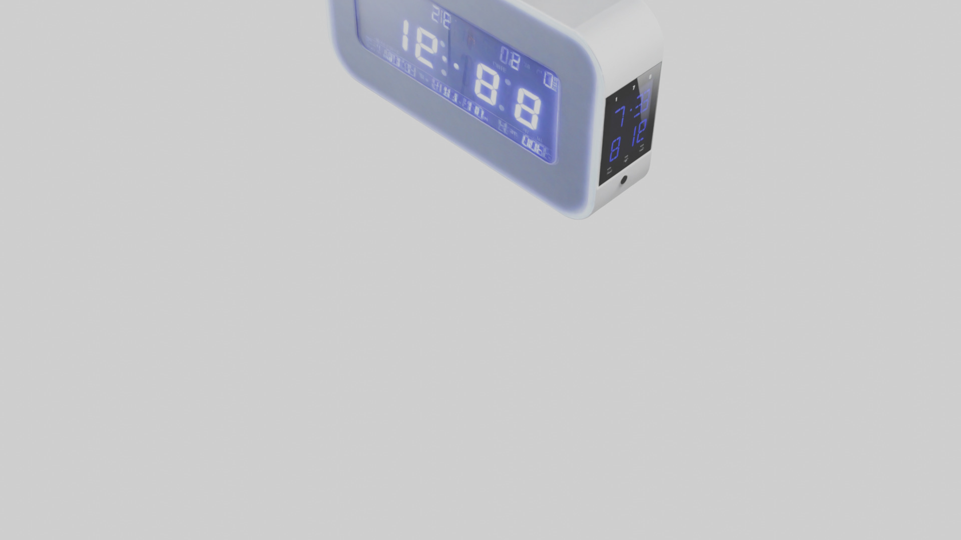 Digital Alarm Wall Clock model Low-poly 3D model_6