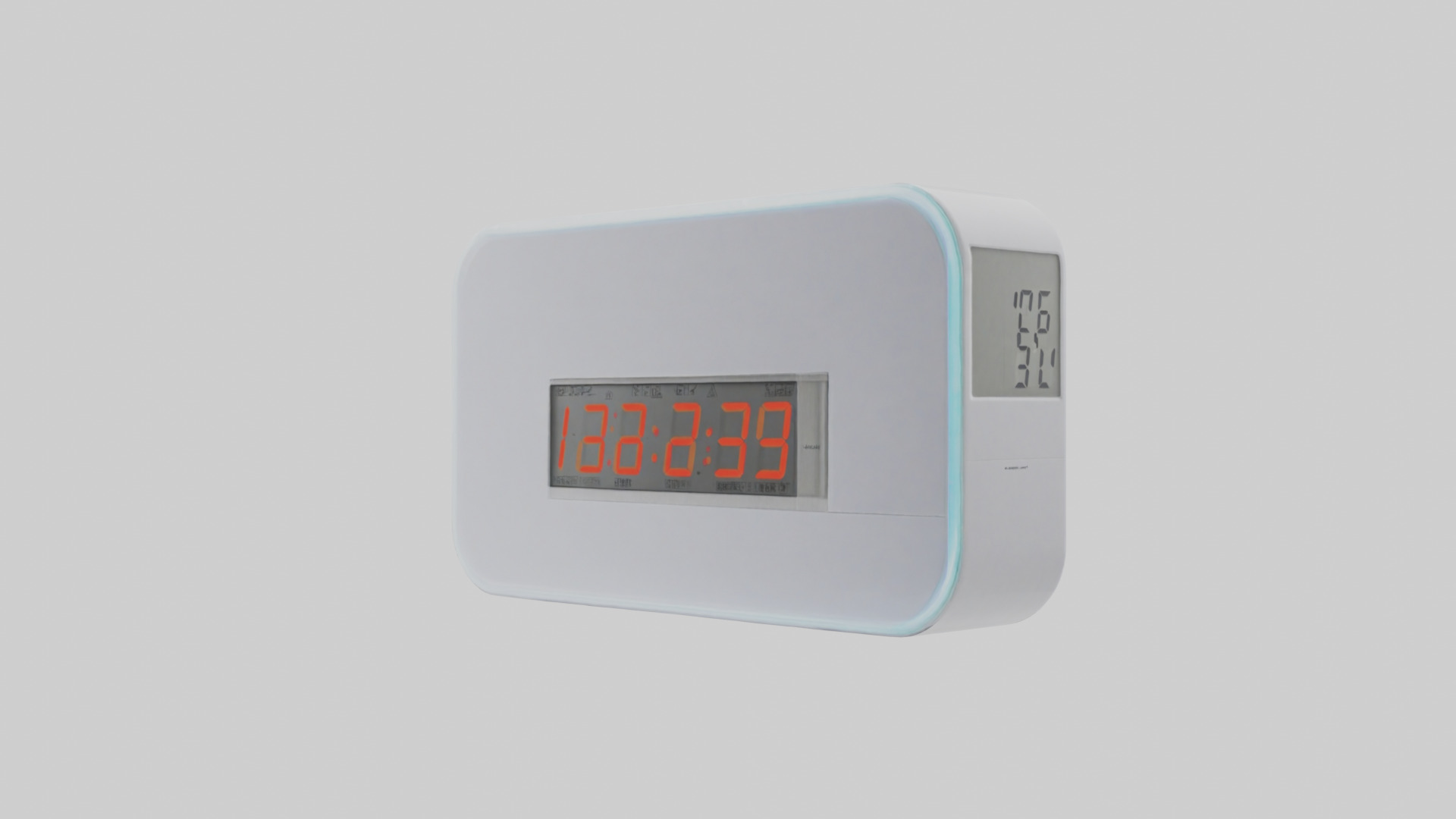 Digital Alarm Wall Clock model Low-poly 3D model_1