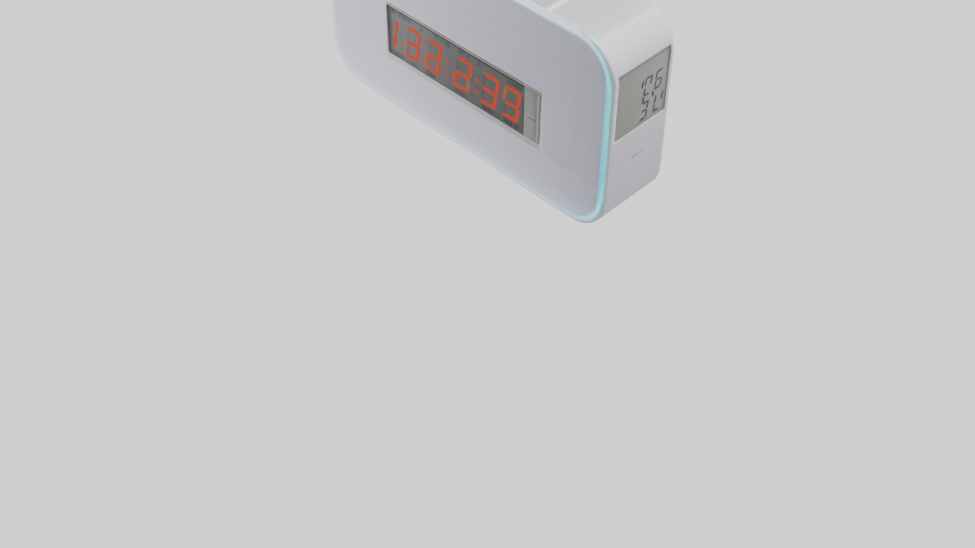Digital Alarm Wall Clock model Low-poly 3D model_3