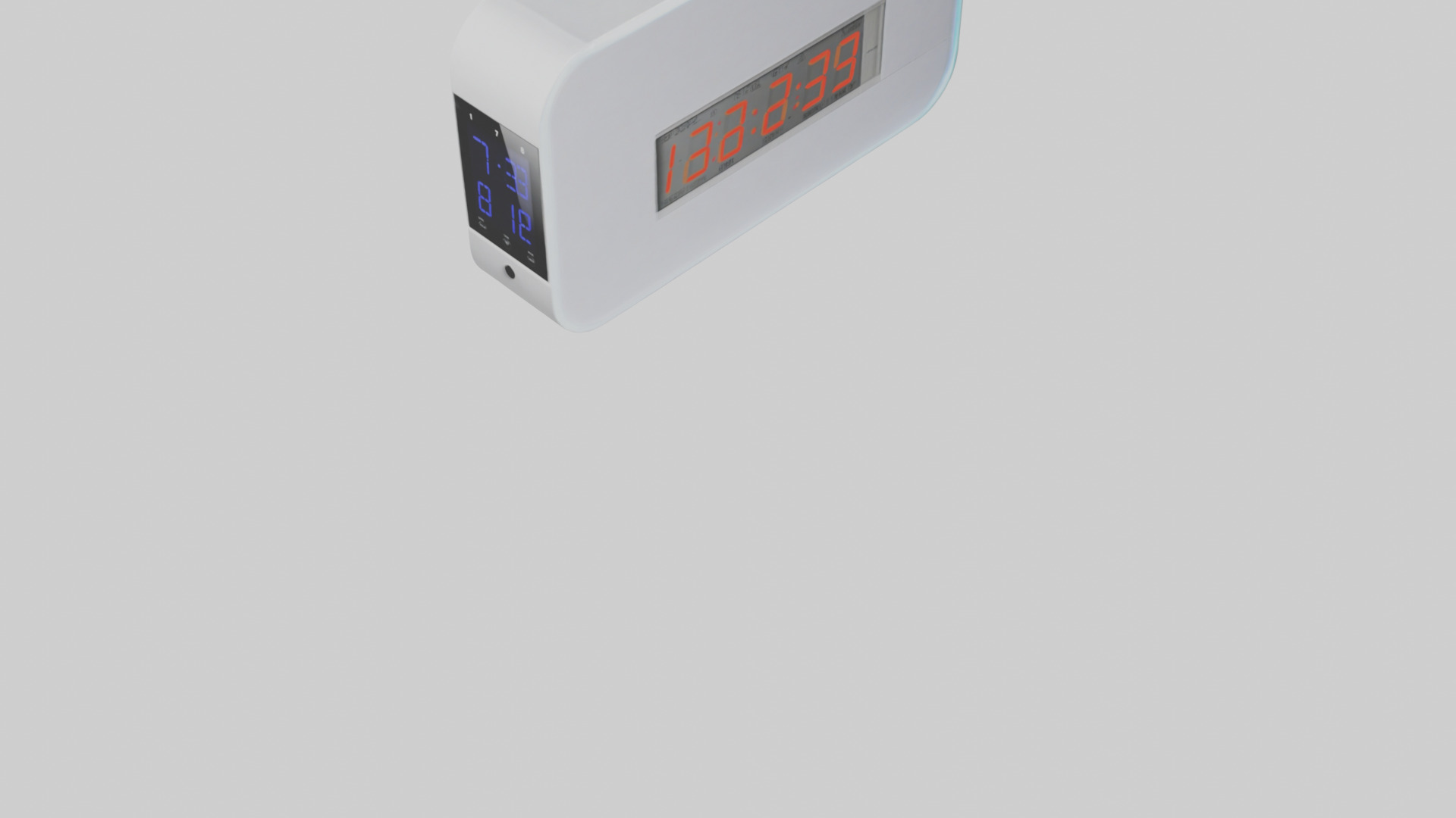 Digital Alarm Wall Clock model Low-poly 3D model_5