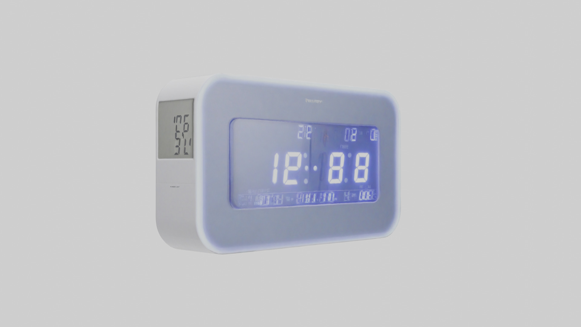 Digital Alarm Wall Clock model Low-poly 3D model_2