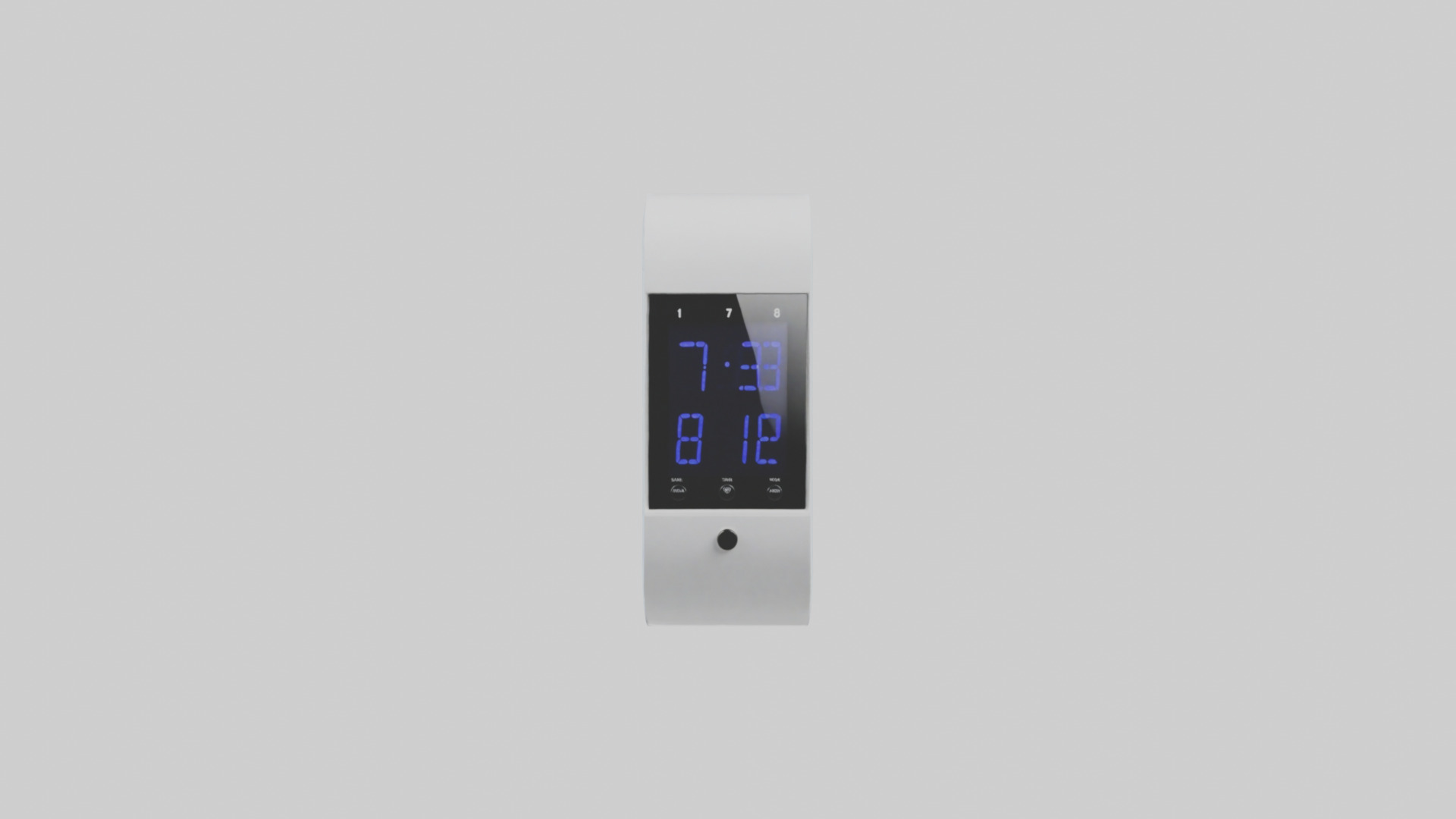 Digital Alarm Wall Clock model Low-poly 3D model_9