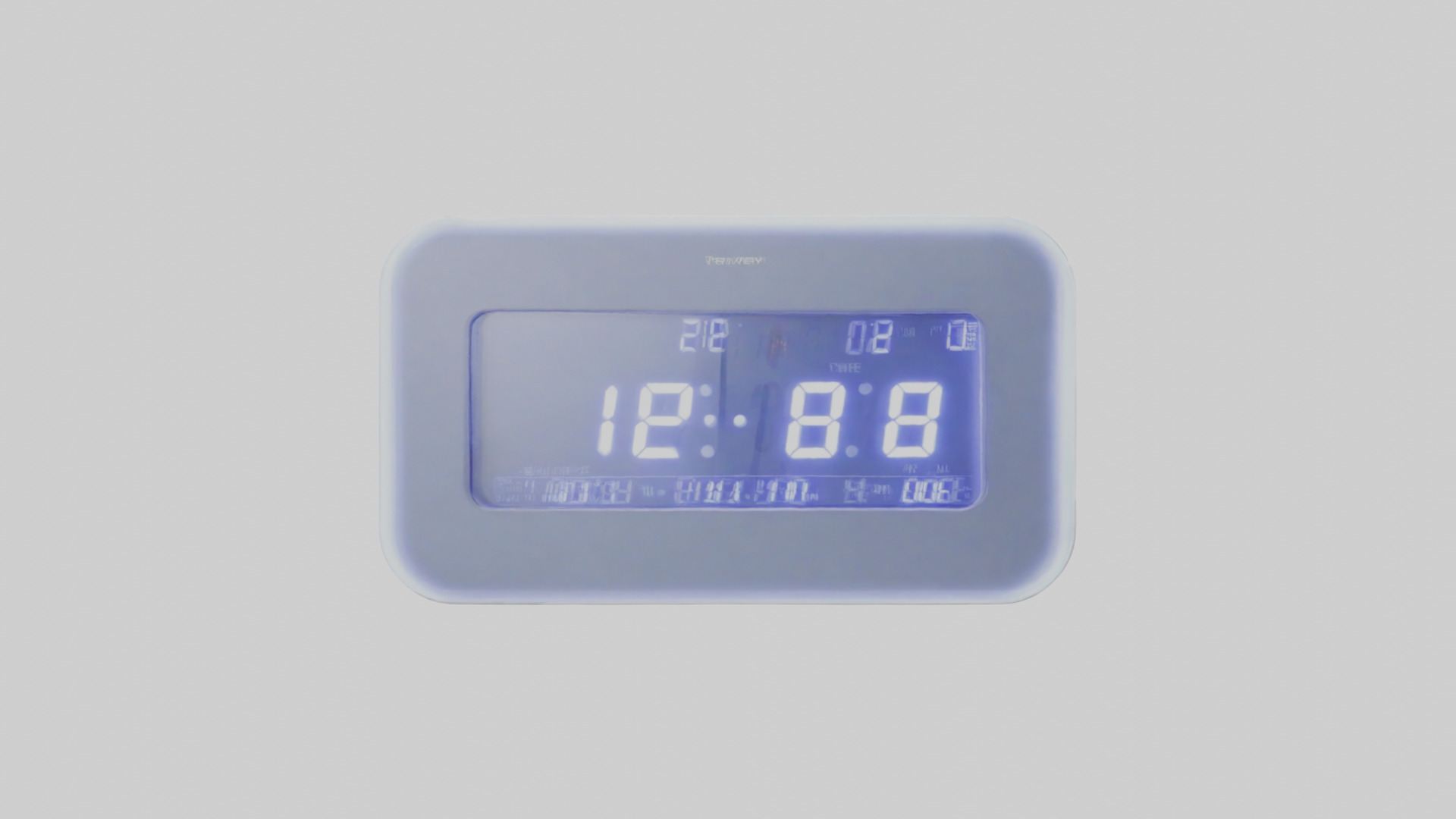 Digital Alarm Wall Clock model Low-poly 3D model_13